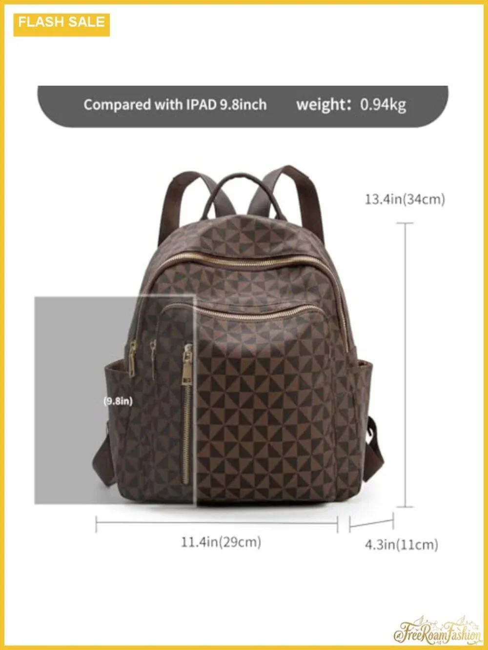 PU Leather Women's Anti-Theft Laptop Backpack Purse Convertible Travel